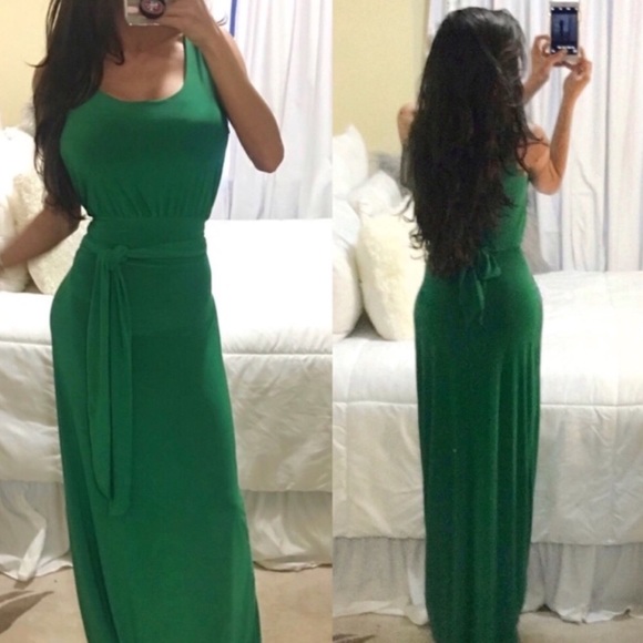 Bright Green tie wrap front tank maxi dress xs s 0 Bright Green tie wrap front tank maxi dress xs s 0